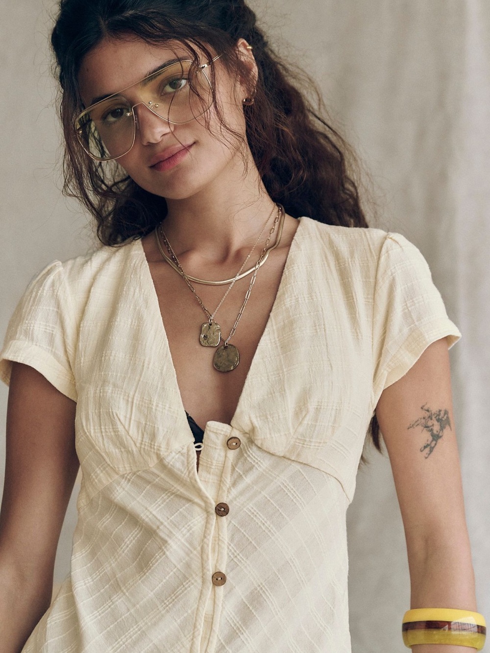 Free People Festival Bloom Button-Front Midi Dress
